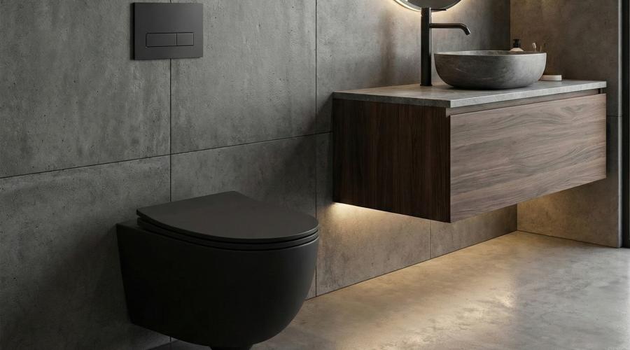 Schwarze WC-Schüssel – der Trend für moderne Badezimmer