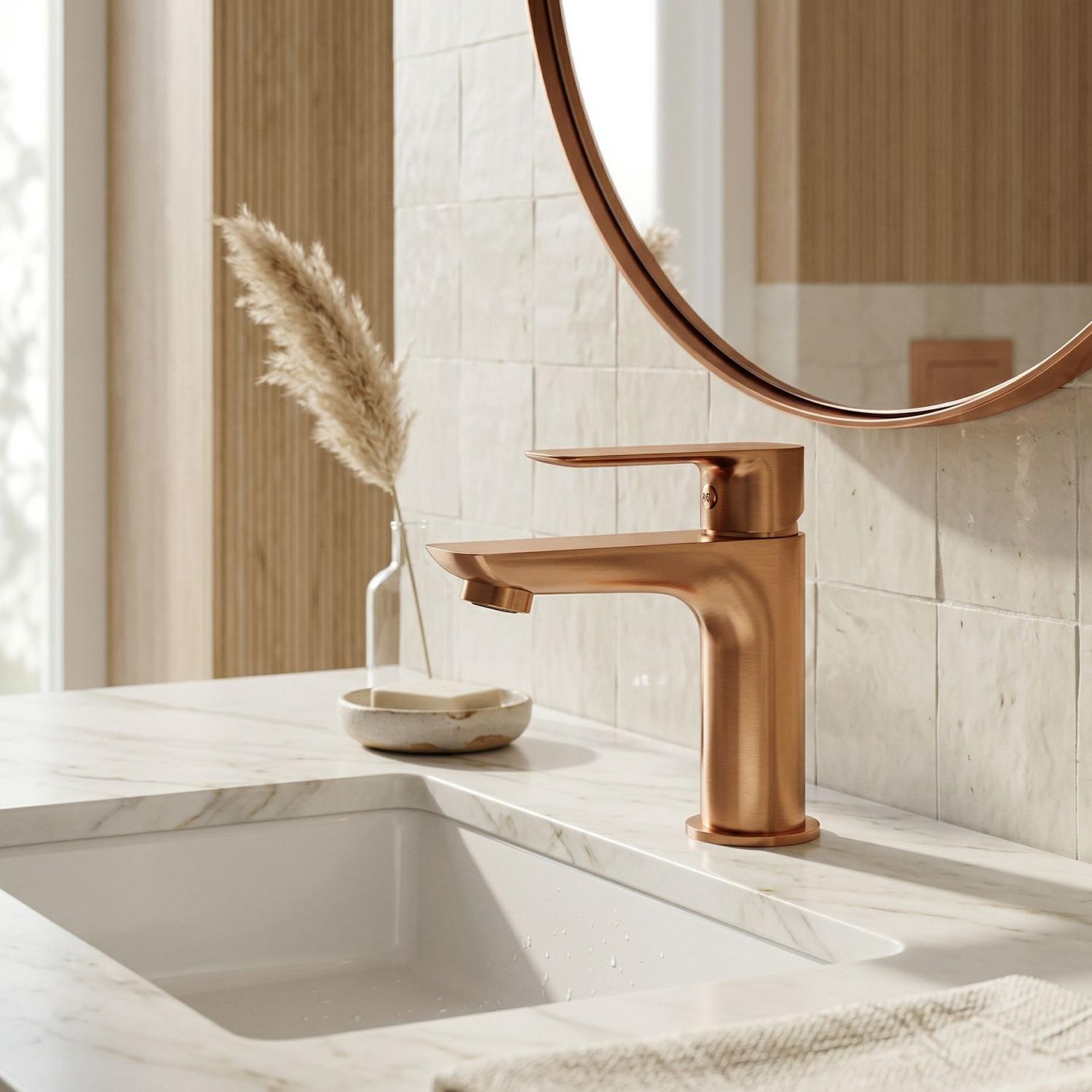 Waschtischarmatur Spark Brushed Copper in gebürstetem Kupferton