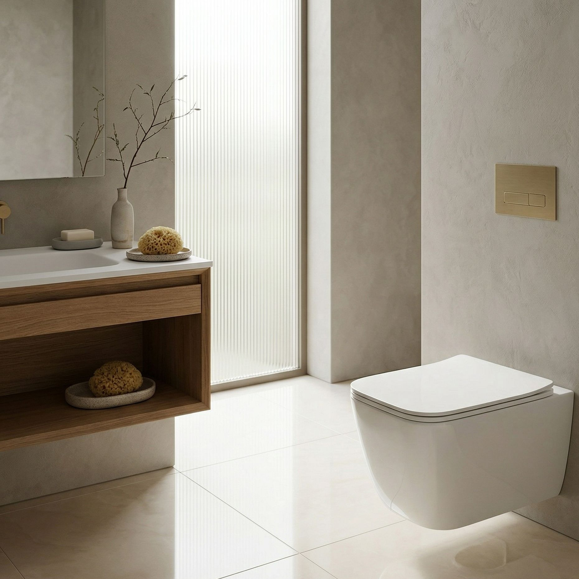 Wand-WC Onil 3.0 – weiße Keramik mit Tornado-Wirbelspülung und Softclose-Sitz