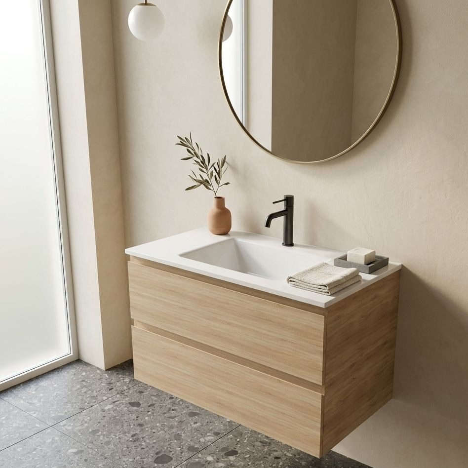 Möbelwaschbecken Salem 800 – 80 cm, modern und platzsparend