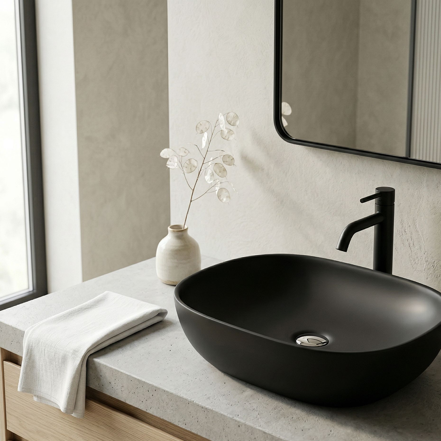 Aufsatzwaschbecken Redondo Black