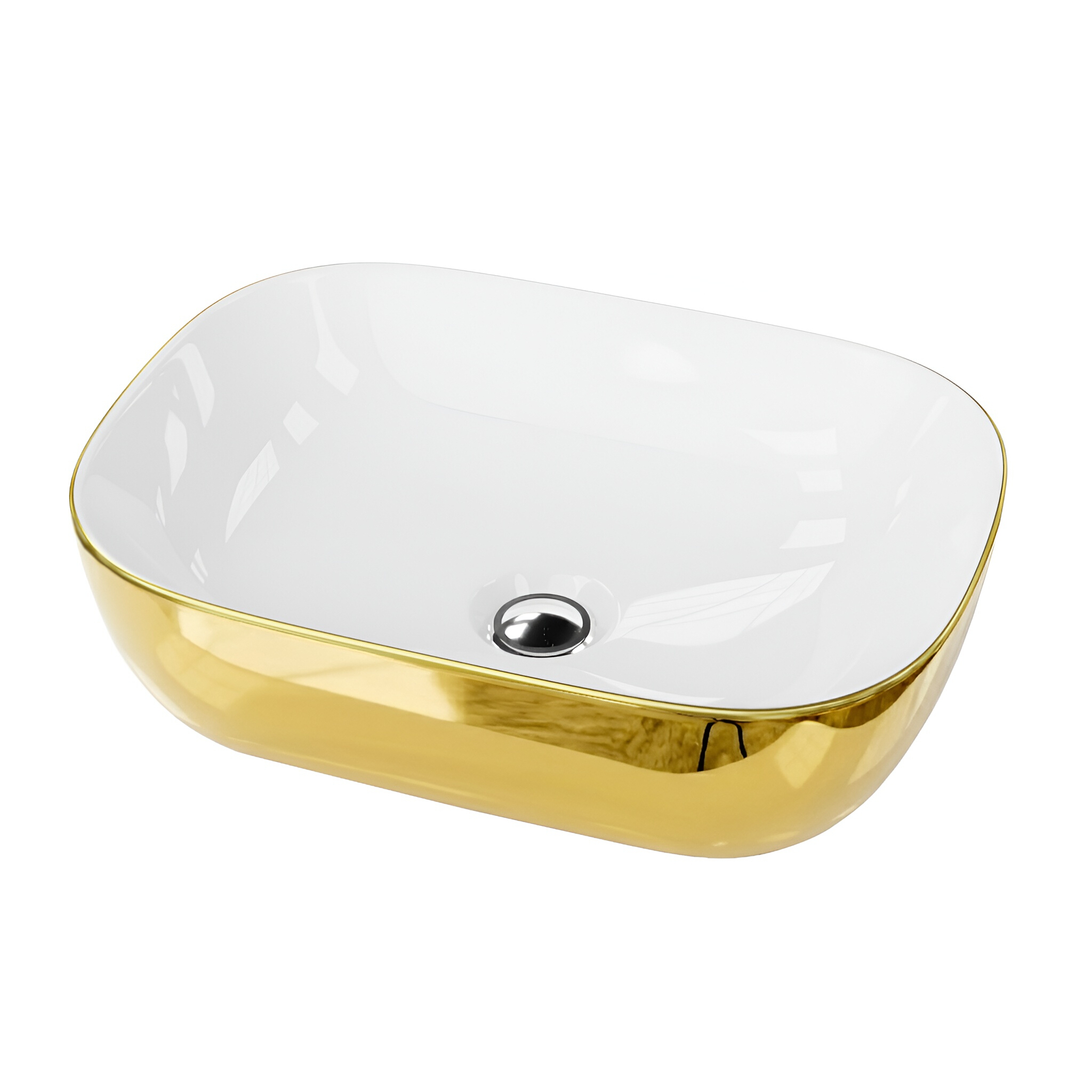 Aufsatzwaschbecken COSTA Gold/White