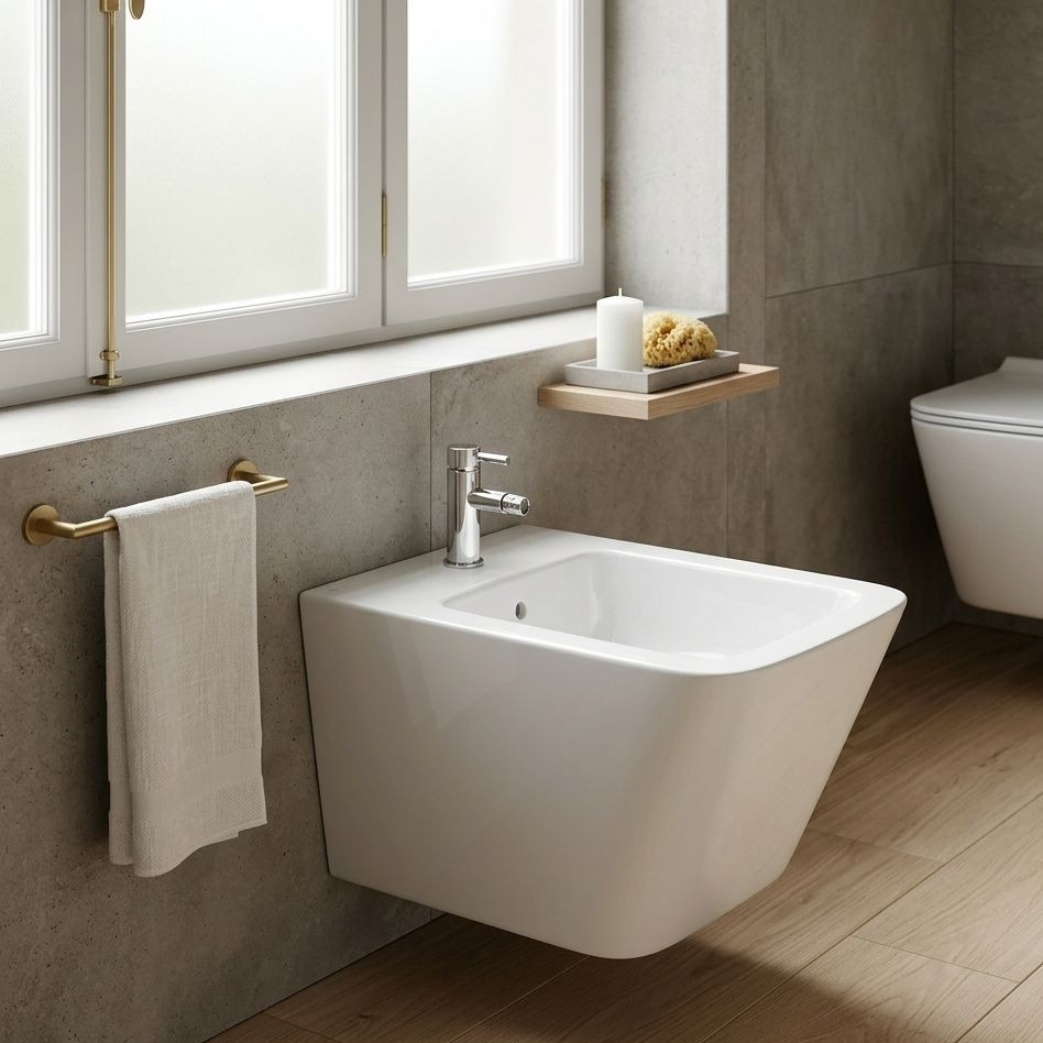 Wandbidet LAGO – elegantes, rechteckiges Design mit antibakterieller Oberfläche und 15 Jahren Garantie