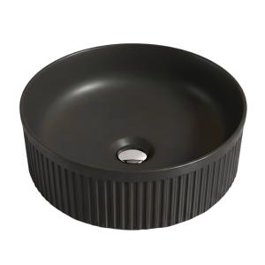 Waschschale Isla Black Matt mit Lamellenstruktur - Zusatzbild