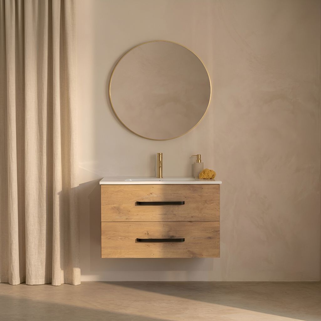 Montana Bad-H&auml;ngeschrank 800, Walnussdekor, Soft-Close