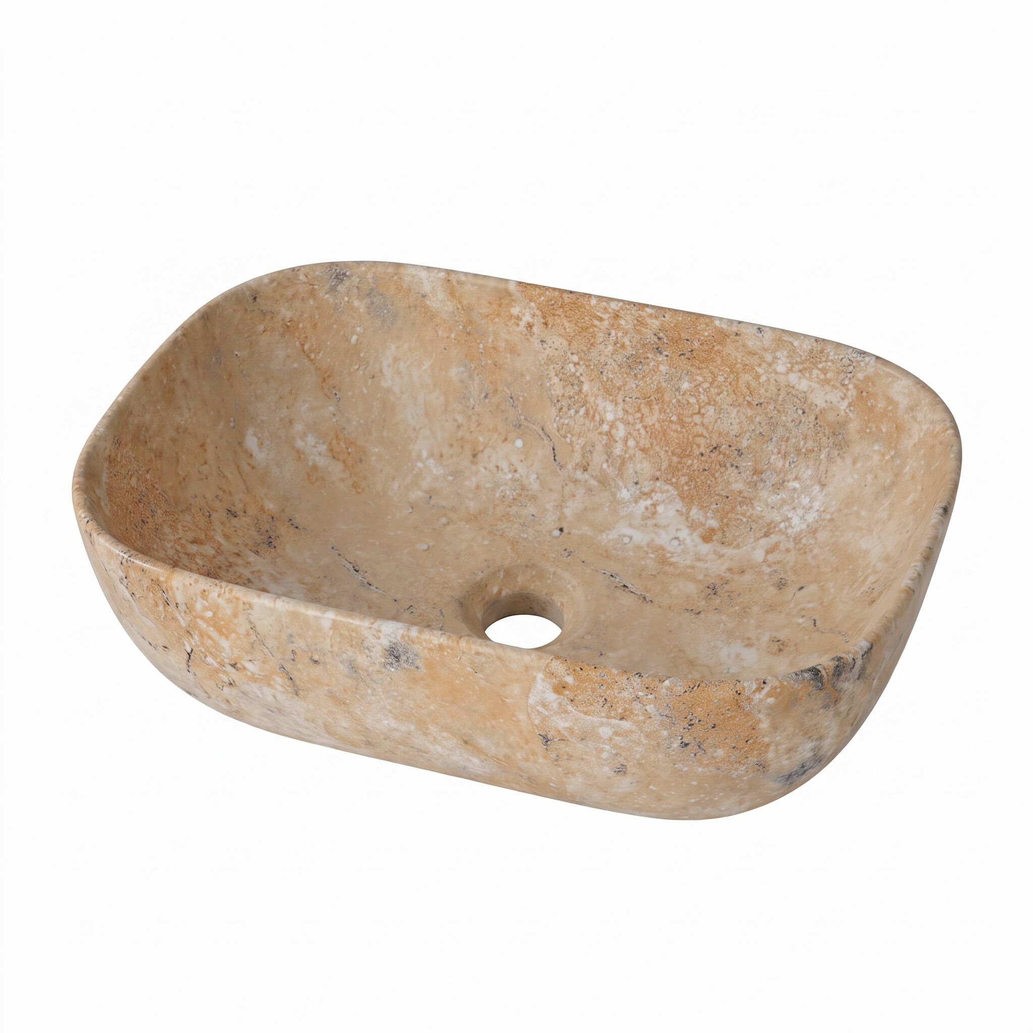 Aufsatzwaschbecken Apate in Marmor-Optik – elegant und pflegeleicht
