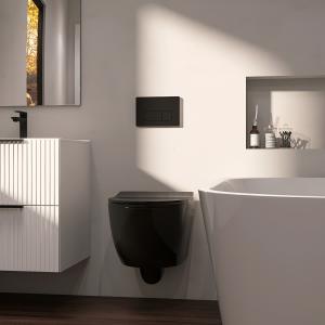 Hänge-WC Brava Black – matt schwarz - Zusatzbild