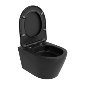 Wand-WC spülrandlos Praia Black 2.0 Schwarz Matt - Zusatzbild