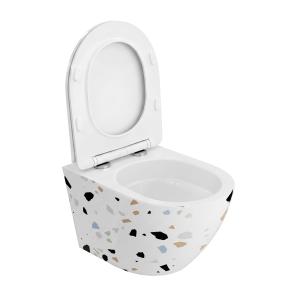 Hänge-WC Sofi Slim Stone 3.0 – farbige WC-Keramik mit Tornado-Spülung - Zusatzbild