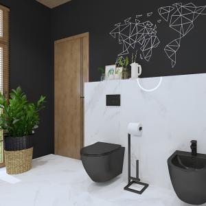 KOMPLETT-PAKET: Geberit Duofix Basic Vorwandelement + Wand-WC Versoni Black Edgeless Tornado-Bündigsystem + Bedienplatte Delta 25 für Doppelspülung - Zusatzbild