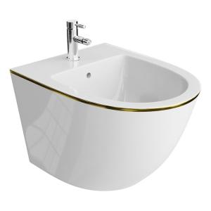 Wand-Bidet SOFI Gold Line mit goldener Akzentlinie - Hauptbild