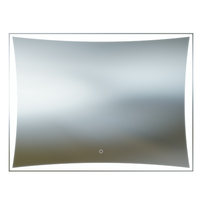 Badezimmerspiegel TETYDA 80 x 60 cm mit LED-Beleuchtung, IP44