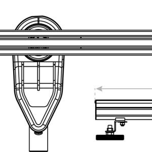 Linearer Duschablauf LINEAR SLIM 700 – Weiß, minimalistisches Design - Zusatzbild