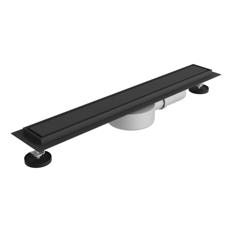 Duschrinne PLATE BLACK 800 – linearer Ablauf in Schwarz
