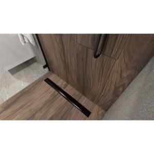 Duschrinne PLATE BLACK 800 – linearer Ablauf in Schwarz - Zusatzbild