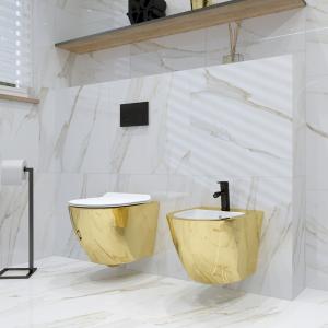Wandhängendes Bidet SOFI Slim Gold/Weiß - Zusatzbild
