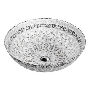 Aufsatzwaschbecken ROSA – Terrazzo-Optik – rundes Design mit feinem Rand - Hauptbild