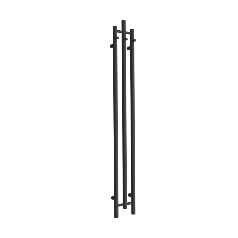 Badheizkörper Calentador Black 1620 – schmaler Design-Heizkörper mit Handtuchhaken