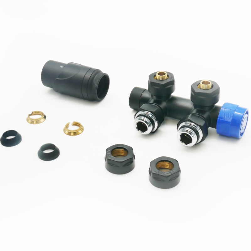 Lavita Thermostat-Set Zen, Kombi-Ausführung, Schwarz