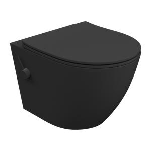 Wandhängendes WC Salto Black 3.0 mit integrierter Bidetfunktion – matt schwarz - Hauptbild