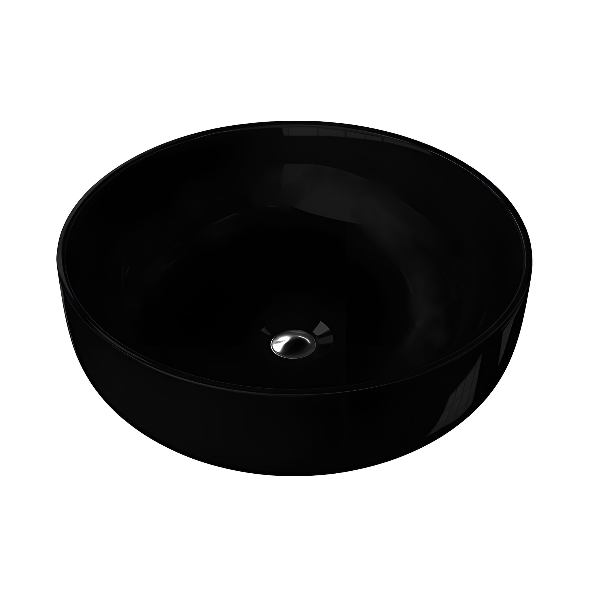 Aufsatzwaschbecken CORDOBA BLACK – rund und mattschwarz