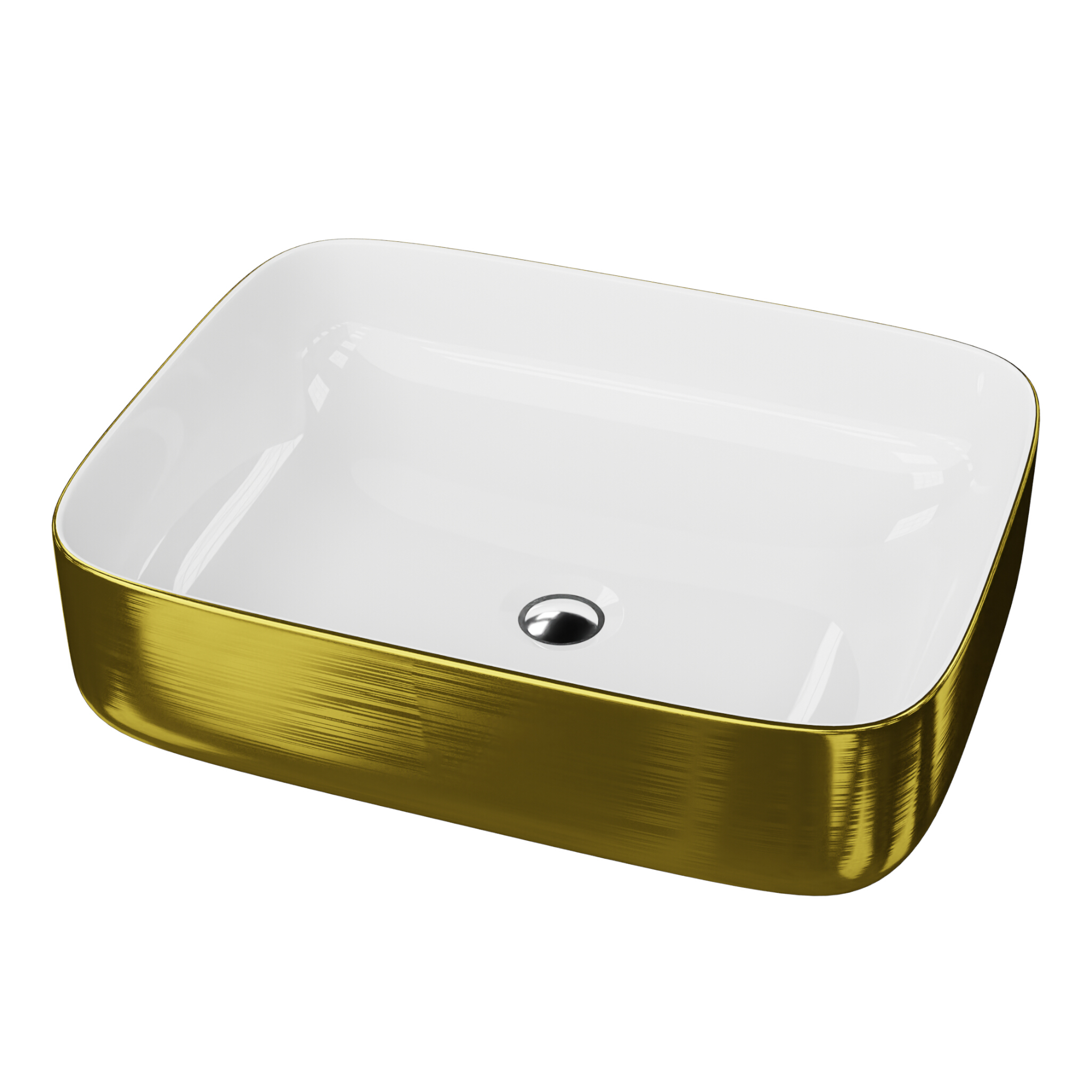 GALERA Aufsatzwaschbecken – Gebürstetes Gold