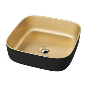 Aufsatzwaschbecken Galera Mini Gold/Schwarz - Hauptbild