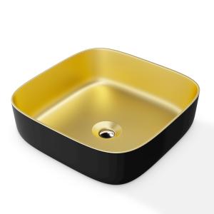 Aufsatzwaschbecken Galera Mini Gold/Schwarz - Zusatzbild