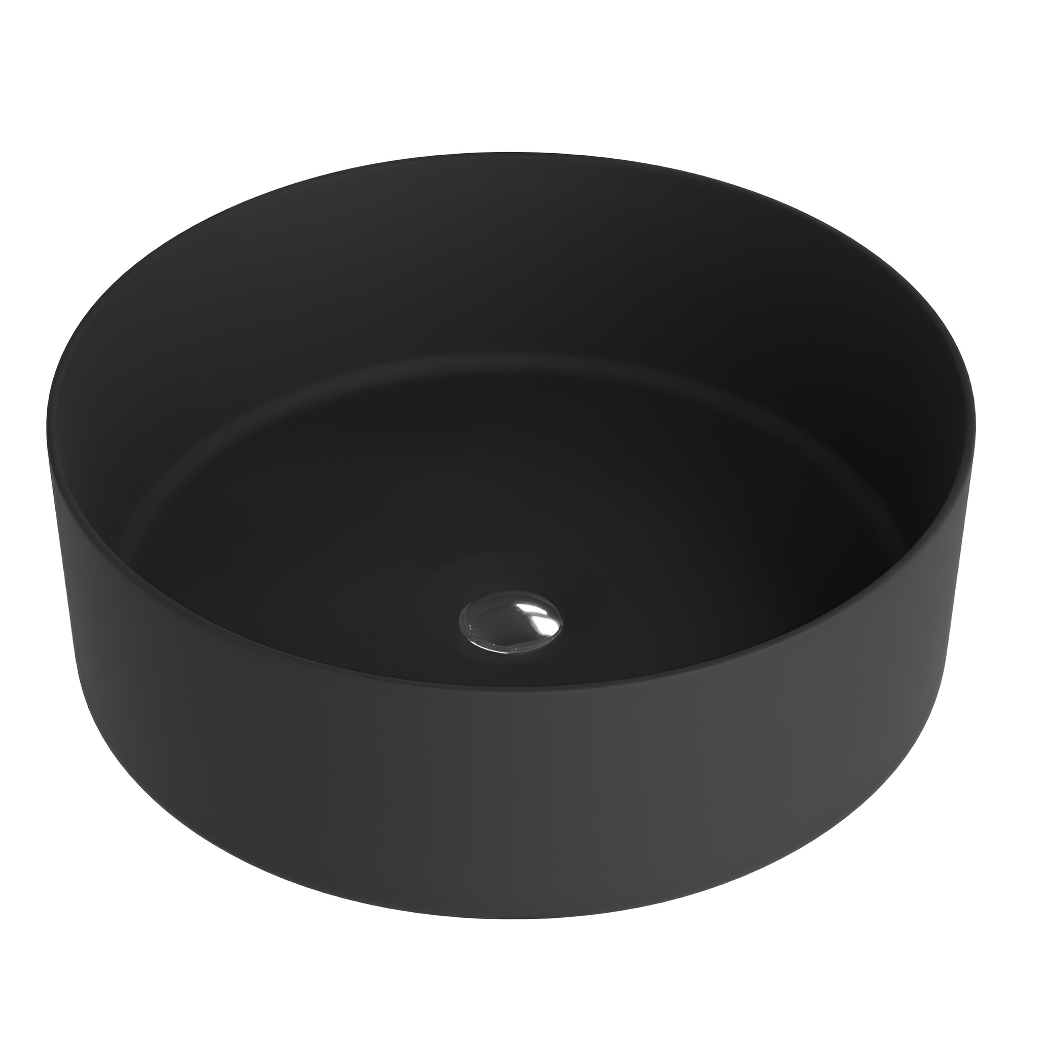 Aufsatzwaschbecken Merida Black – rundes Design in Schwarz