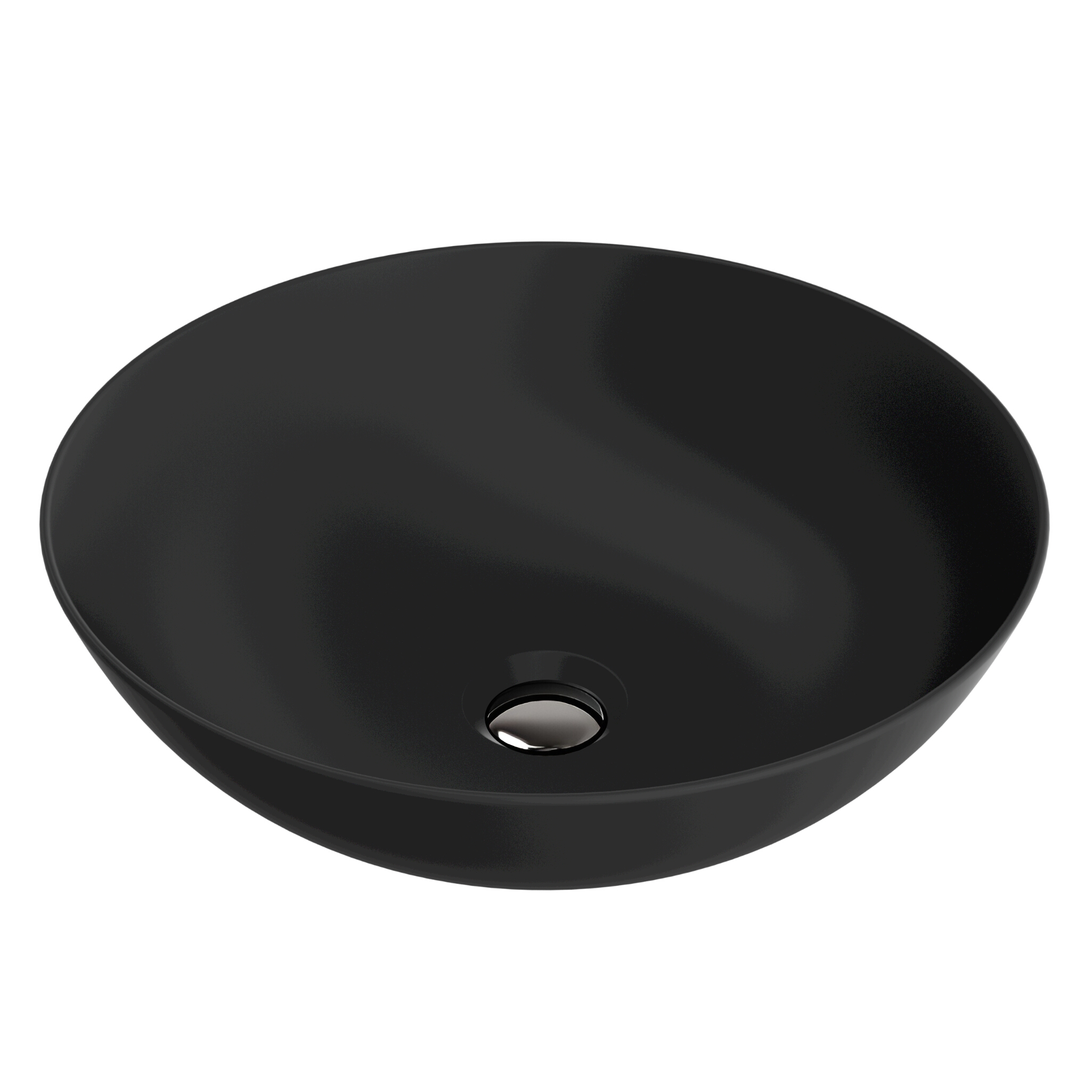 Aufsatzwaschbecken ROSA BLACK – rund, mattschwarz