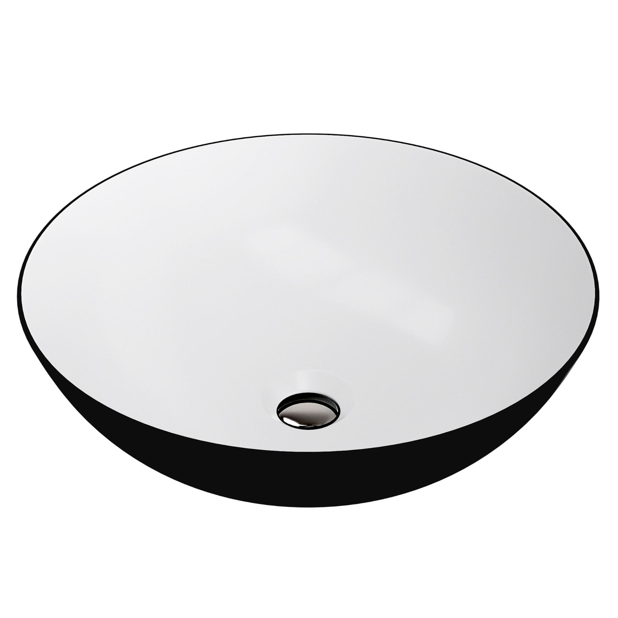 Aufsatzwaschbecken ROSA Black/White – rundes, zweifarbiges Design