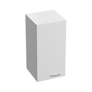 BASIC BARATO Wandhängeschrank 30 cm – Weiß mit silbernen Griffen - Hauptbild