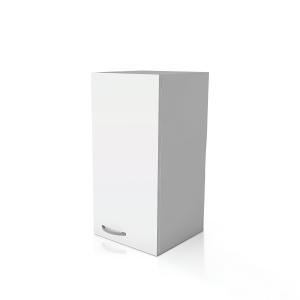 BASIC BARATO Wandhängeschrank 30 cm – Weiß mit silbernen Griffen - Zusatzbild