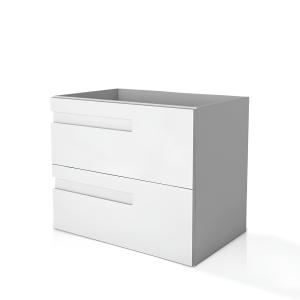 Wand‑Waschtischunterschrank FLORYDA 60 cm – Weiß Hochglanz, Soft‑Close - Zusatzbild
