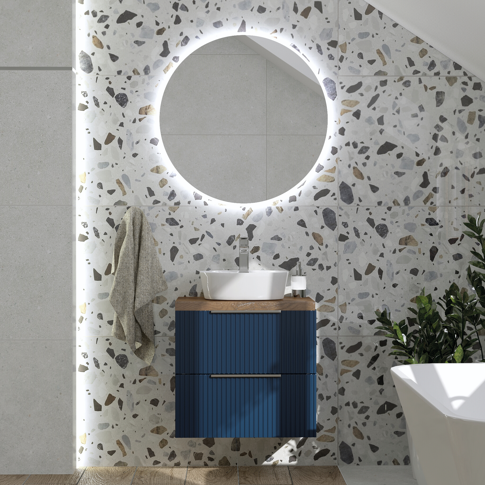 H&auml;ngeschrank Oklahoma Blue Mat 60 &ndash; tiefblau, kompakt und ger&auml;umig