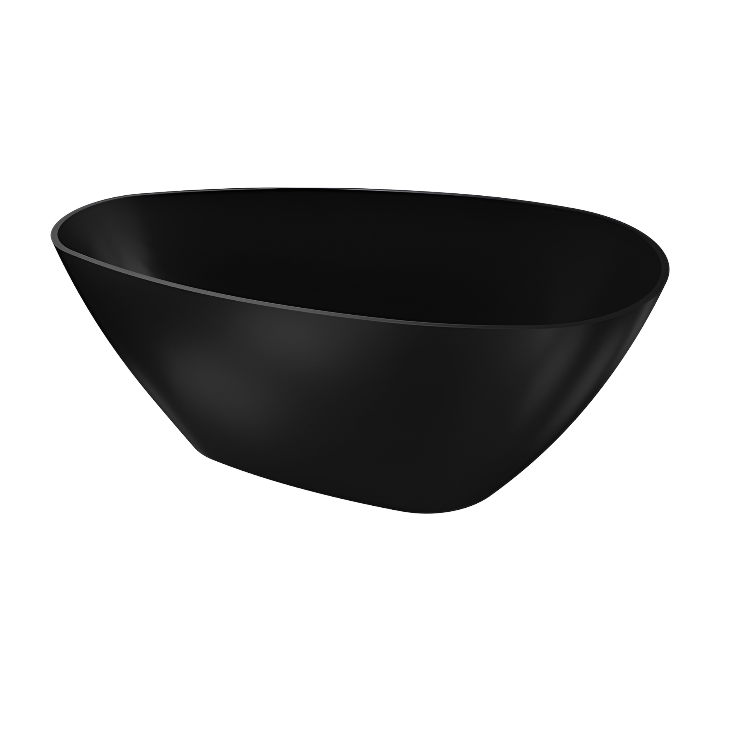 Freistehende Badewanne PIETRA 1500 Schwarz Matt – Loft-Design