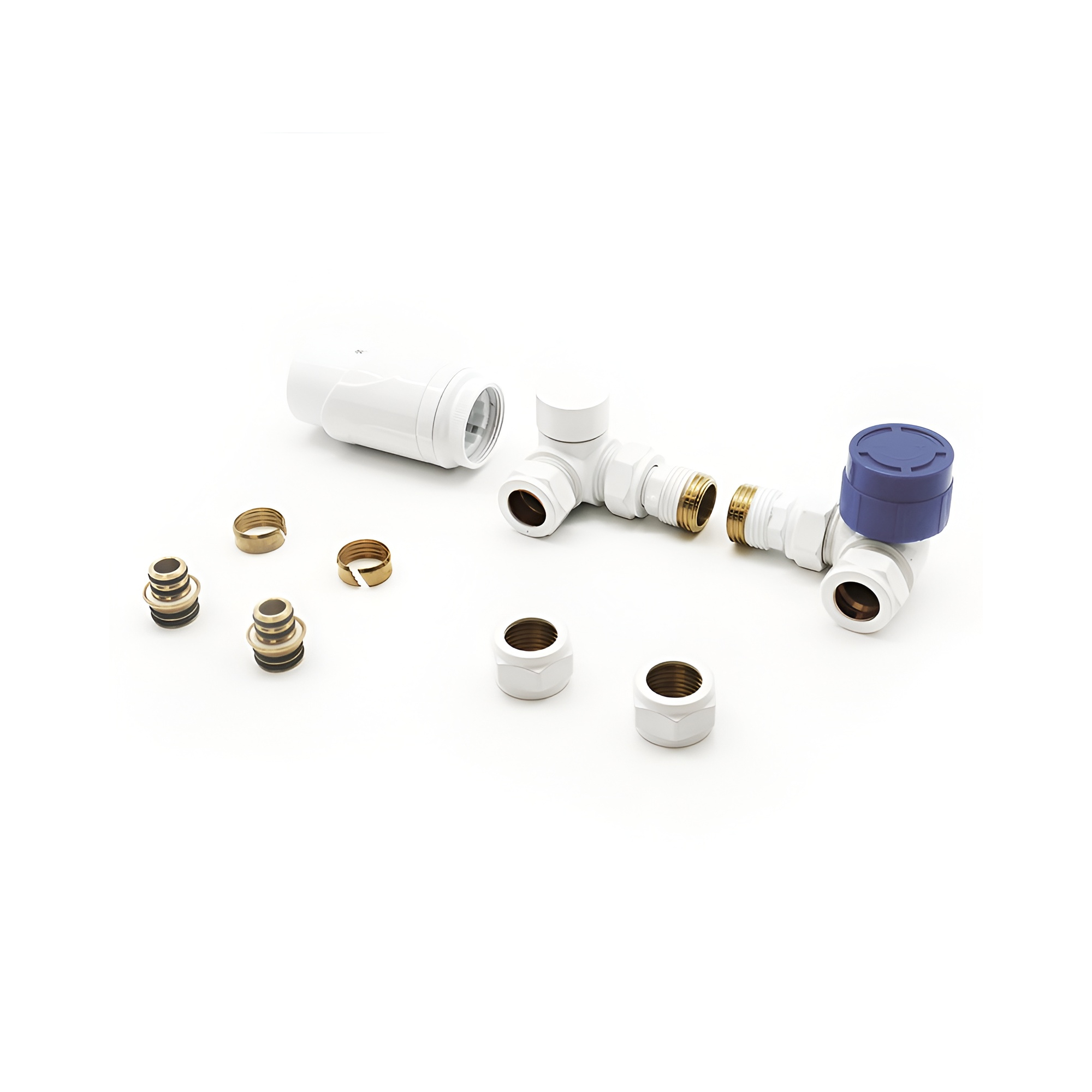 Lavita Opti Axiales Thermostat-Set für Heizkörper, Weiß