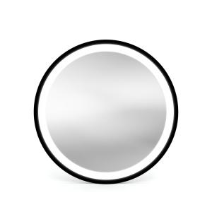 Runder LED-Wandspiegel DAFNE 70 mit schwarzem Aluminiumrahmen - Zusatzbild