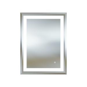 LED-Wandspiegel LATONA 60x80 mit Facettenschliff und Aluminiumrahmen - Hauptbild