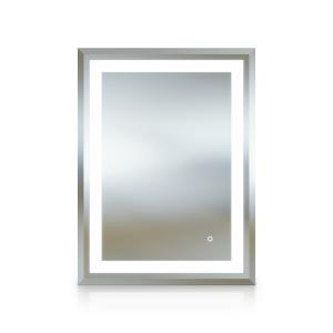 LED-Wandspiegel LATONA 60x80 mit Facettenschliff und Aluminiumrahmen - Zusatzbild