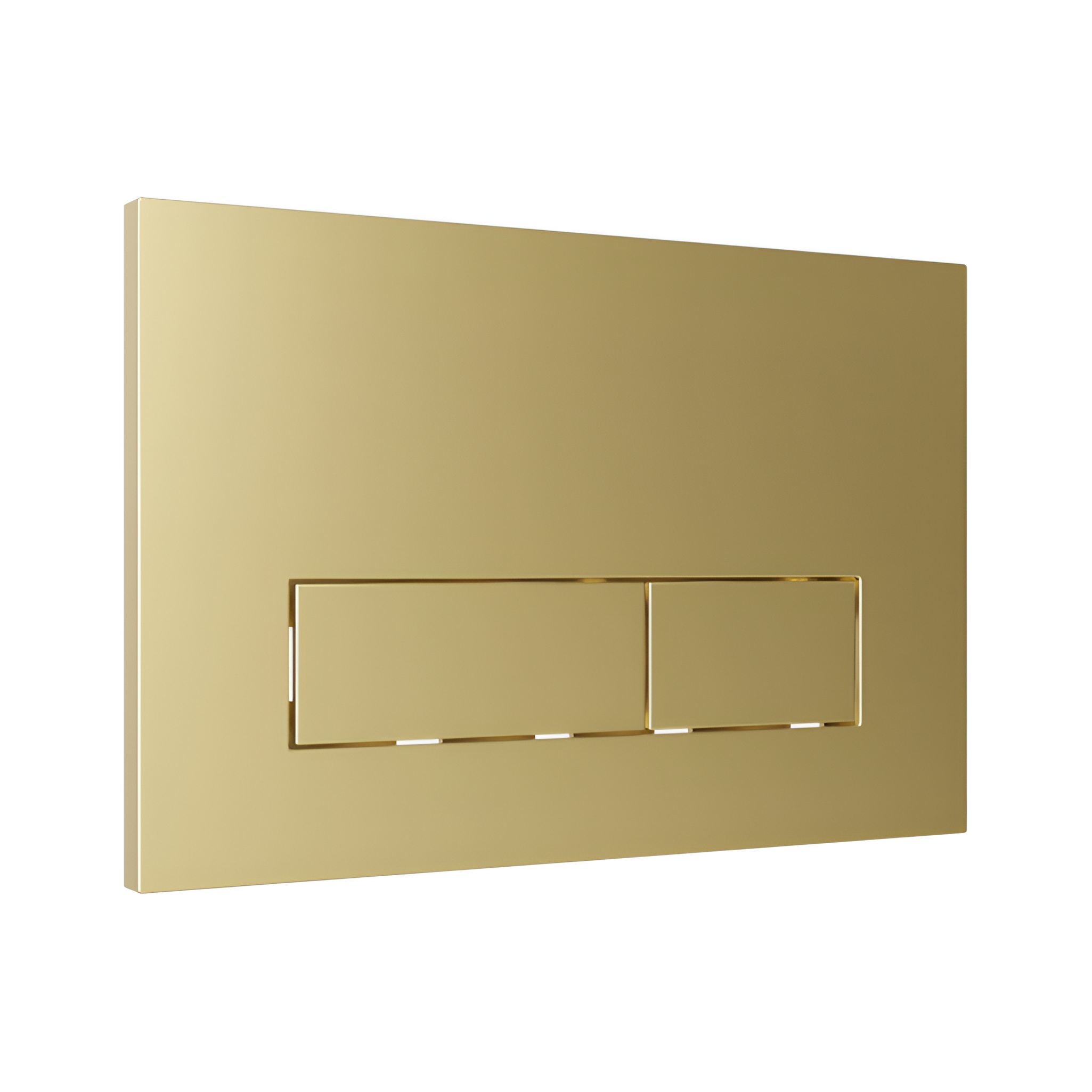 WC-Betätigungsplatte LAV 200.3.5 Gold – rechteckig, 2-Mengen-Spülung, ABS