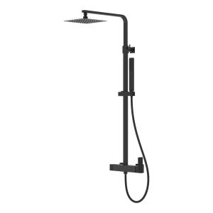 Aquila Matt Black Aufputz-Duschsystem mit Regendusche - Hauptbild