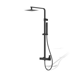 Aquila Matt Black Aufputz-Duschsystem mit Regendusche - Zusatzbild