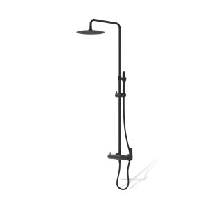 Cetus Matt Black Aufputz-Duschset mit Regenbrause - Zusatzbild
