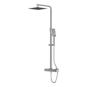 Aufputz-Duschsystem Cetus Chrome mit Thermostat und Regenbrause - Hauptbild