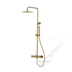 Aufputz-Duschset mit Regendusche Spark – Gebürstetes Gold - Zusatzbild