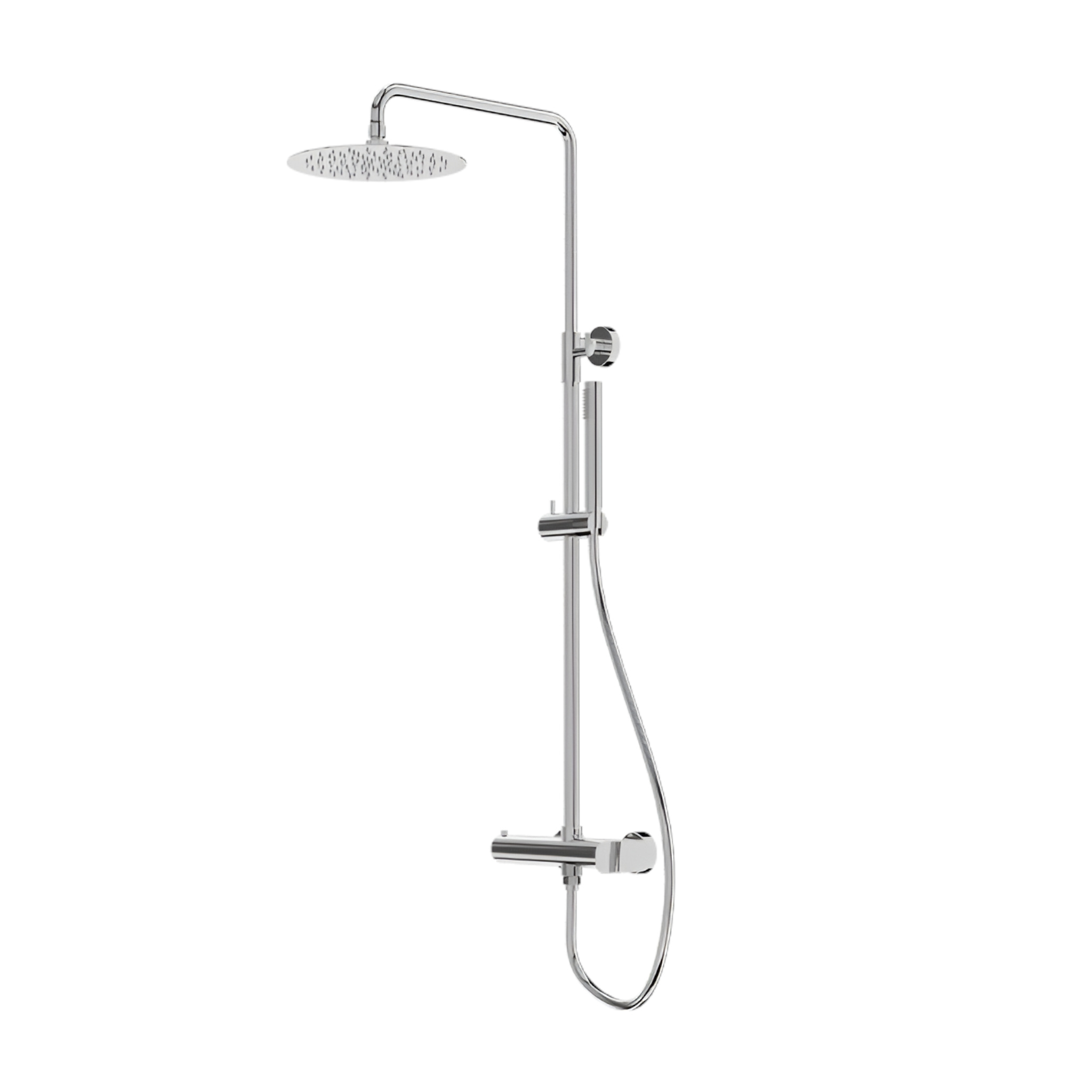 Aufputz-Duschsystem mit Regendusche Spark Chrome