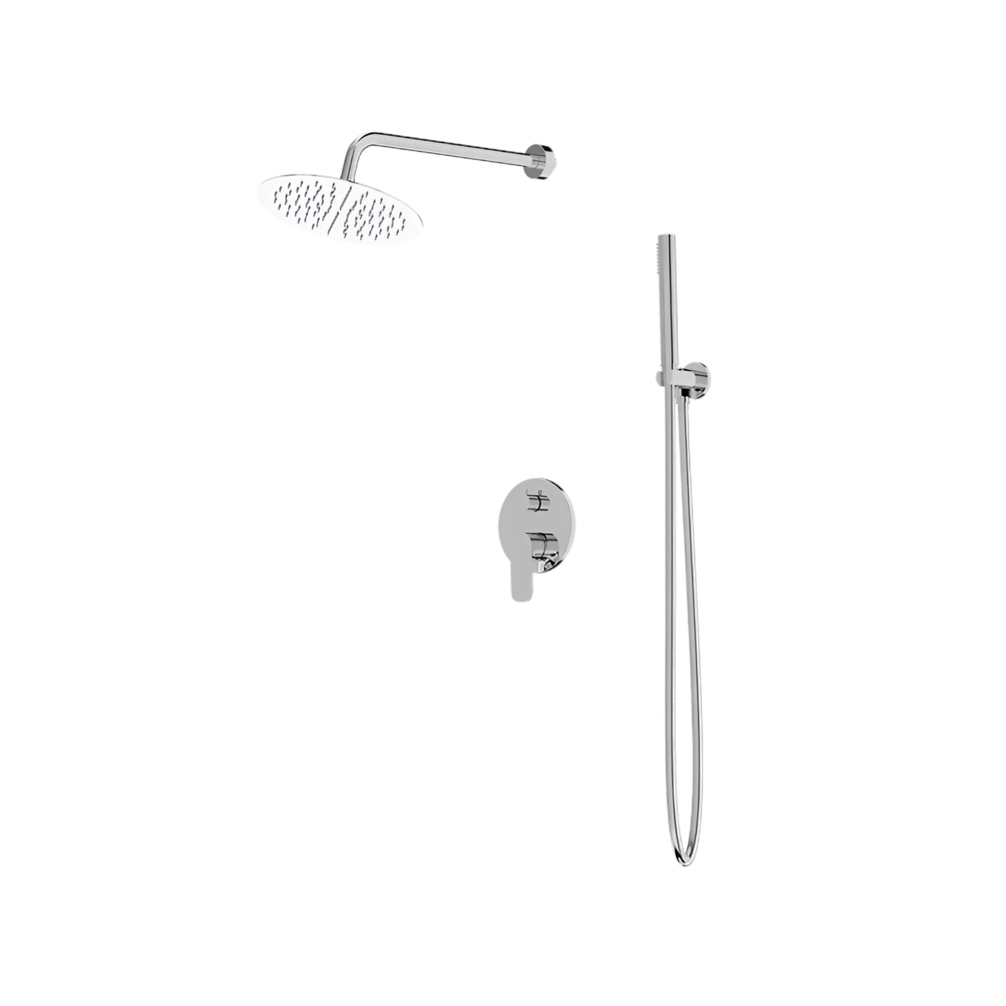 Spark Chrome Unterputz-Duschsystem mit Regenbrause