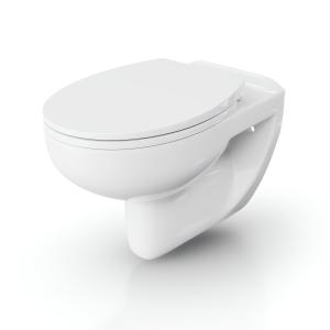 Wand-WC ARCTIC – rund, randlos, mit Soft-Close-Sitz - Zusatzbild