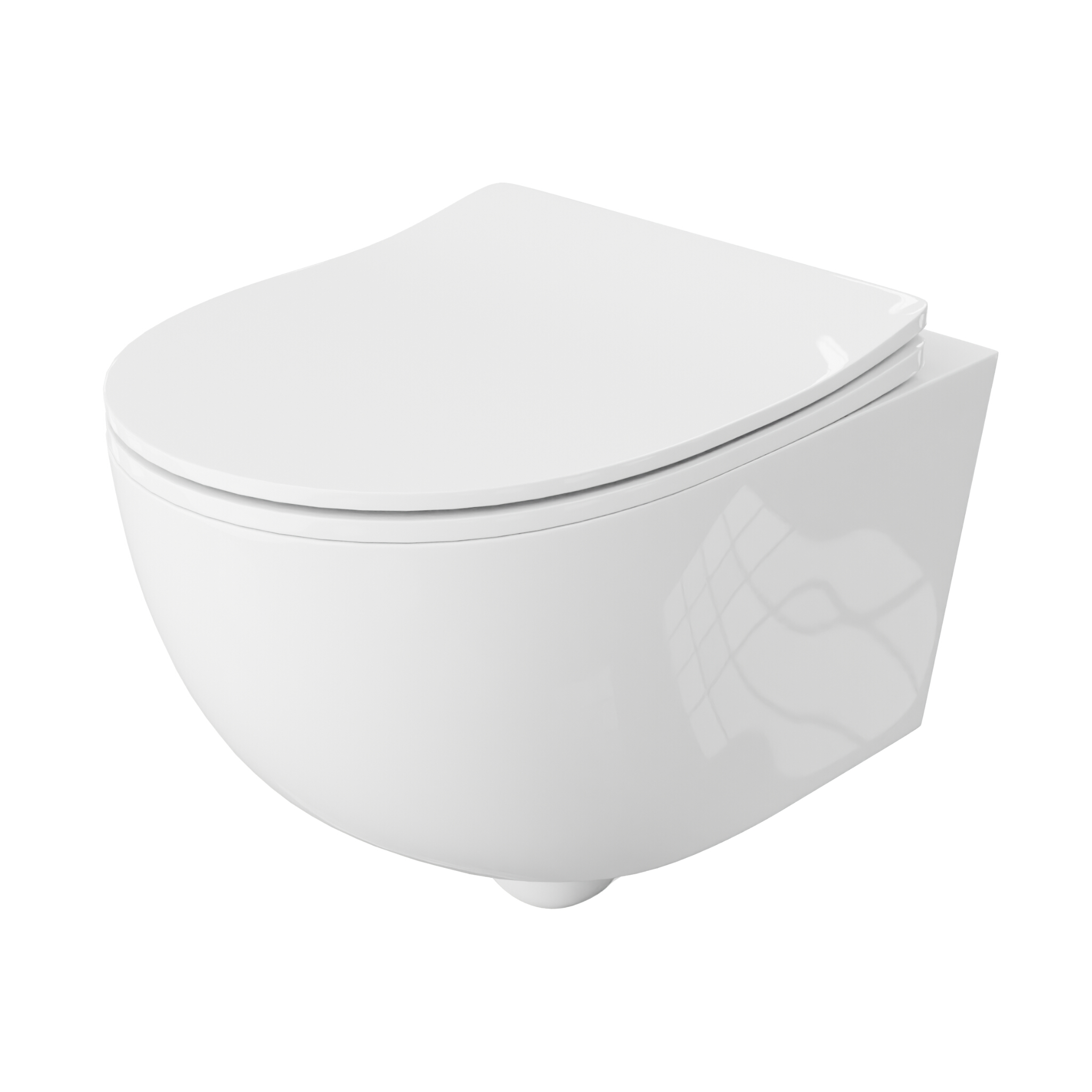Wand-WC BRAVA - randloses Design mit Slim-Sitz und RIM+